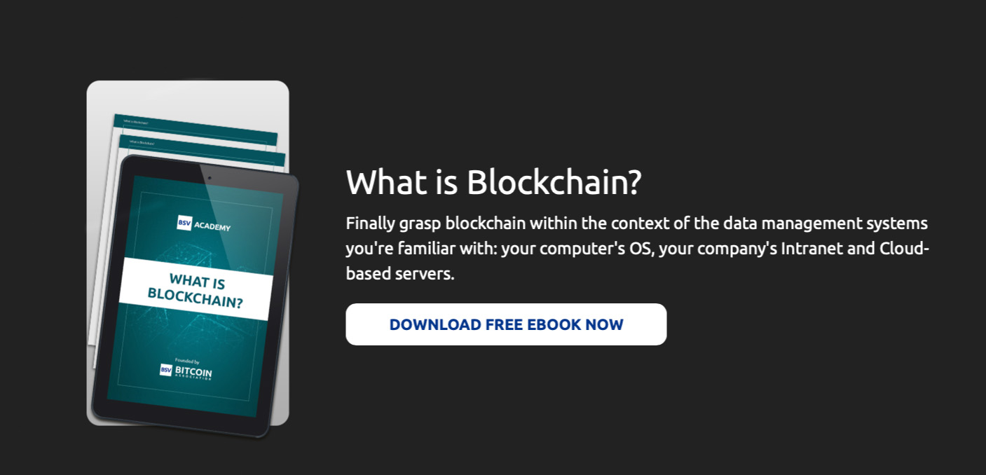 What is Blockchain E-book image and text